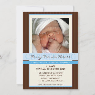 PHOTO CHRISTENING INVITES :: elegance 5P Einladung