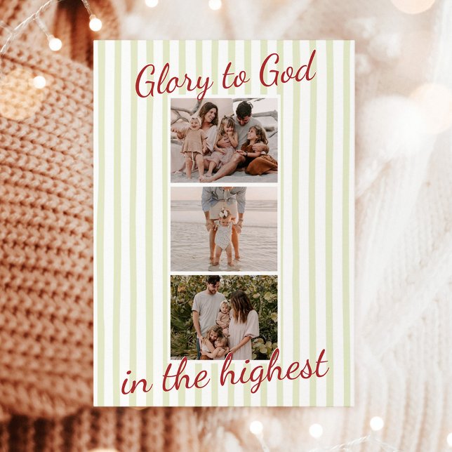 Photo Christmas Cards, Glory to God Religious Card Einladung (Von Creator hochgeladen)