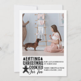 Photo Christmas Cookies for 2 Pregnancy  Feiertagskarte