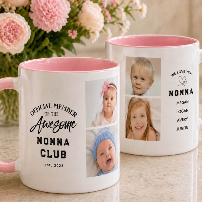 Photo Collage Awesome NONNA Mug Tasse (Von Creator hochgeladen)