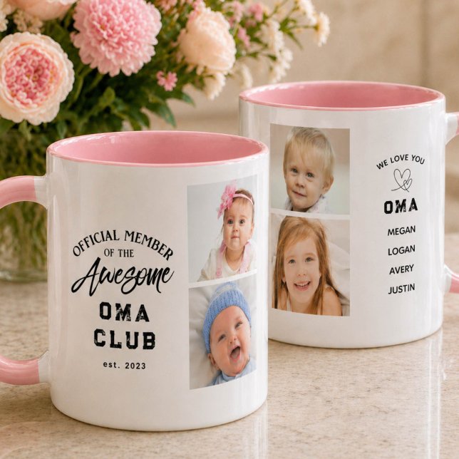 Photo Collage Awesome OMA Mug Tasse (Von Creator hochgeladen)