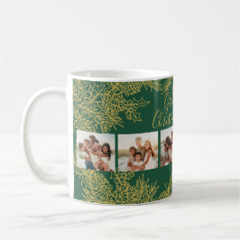 Photo Collage Custom Elegant Grandma's Christmas  Kaffeetasse