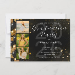 Photo Collage Graduation Party Invitation Einladung