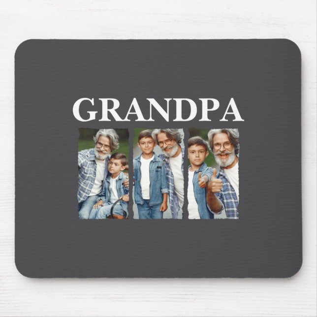 Photo Collage Grandpa D Gift  Mousepad (Vorne)