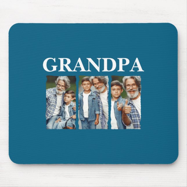 Photo Collage Grandpa D Gift  Mousepad (Vorne)