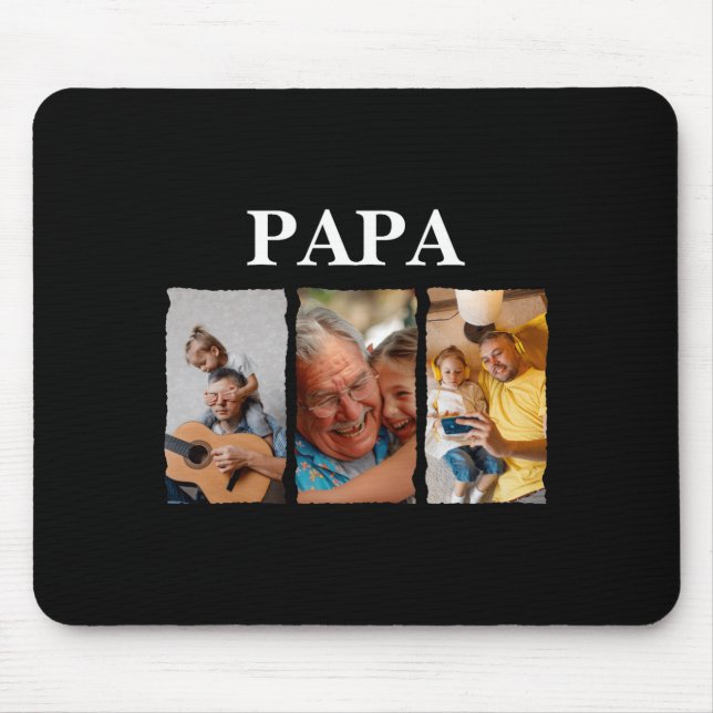 Photo Collage Papa D Gift  Mousepad (Vorne)