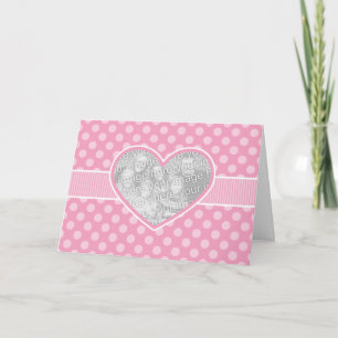 Photo Cutout Heart Valentine's Day Template Card Feiertagskarte