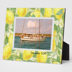 Photo Display Plaque with Lemons Background Fotoplatte