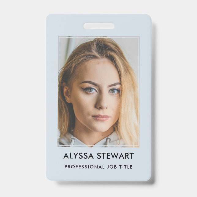 Photo Employee Business ID Soft Navy Staff Badge Ausweis (Vorderseite)