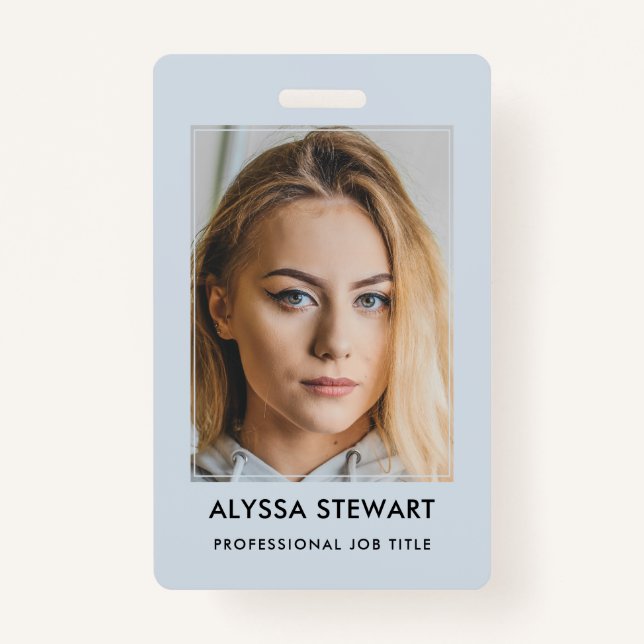 Photo Employee Business ID Soft Navy Staff Badge Ausweis (Vorderseite)