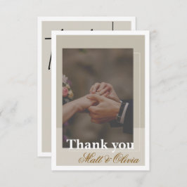 Photo Frame Wedding Thank You Card Dankeskarte