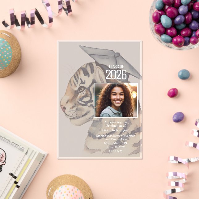 Photo Graduation Announcement Acrylic Invitation Acryleinladungen (Insitu (Feier))