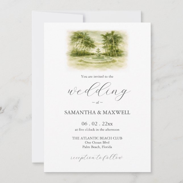 Photo Gran Paraíso Gardens Wedding Invitations Einladung (Vorderseite)