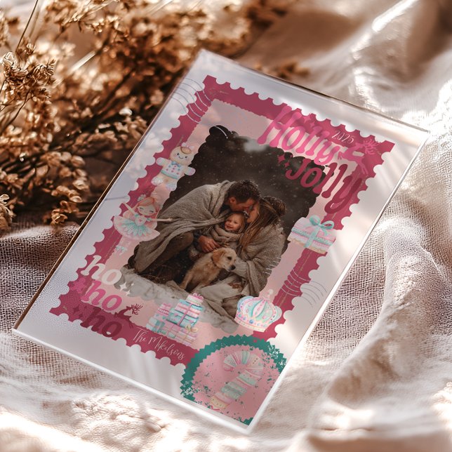 Photo Groovy Nutcracker Retro Pastel Christmas Acryleinladungen (Von Creator hochgeladen)