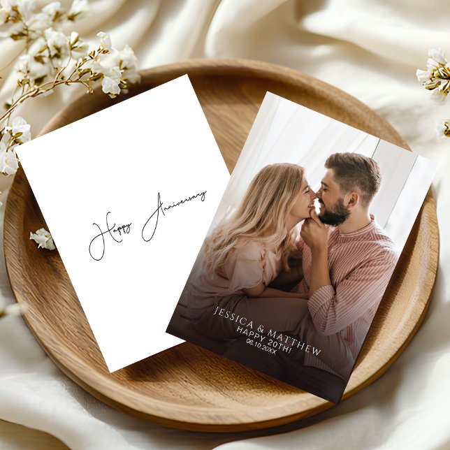 Photo Happy Anniversary Card Dankeskarte (Von Creator hochgeladen)