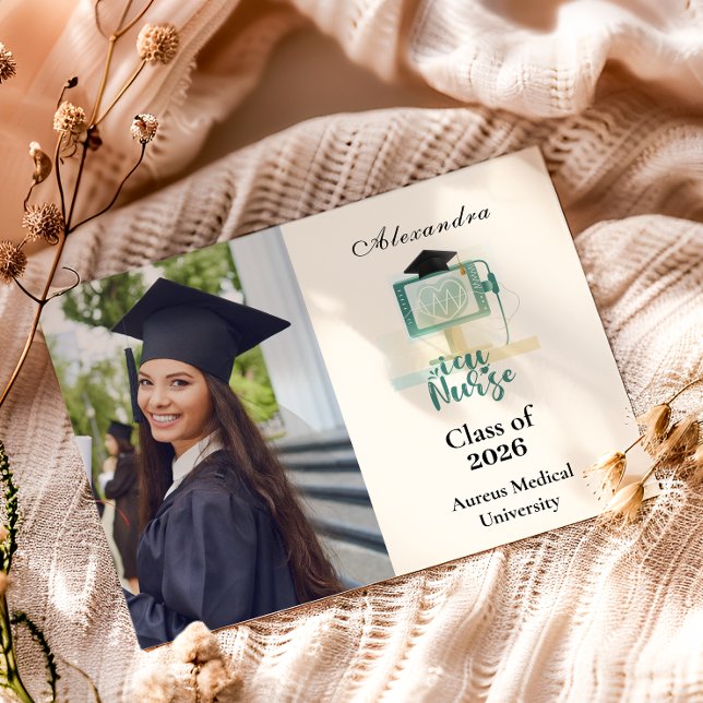  Photo ICU Nurse Graduation Party Ankündigung (Von Creator hochgeladen)