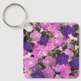 Photo Image Of Morning Glory Pink & Purple Flowers Schlüsselanhänger