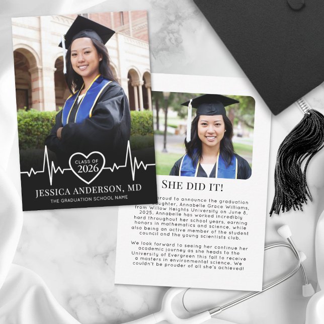 Photo Medical School Graduation Ankündigung (Photo Medical School Graduation Announcement)