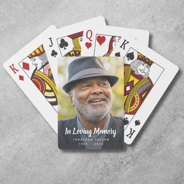 Photo Memorial Remembrance Tribute Spielkarten (Memorial Photo Playing Cards)