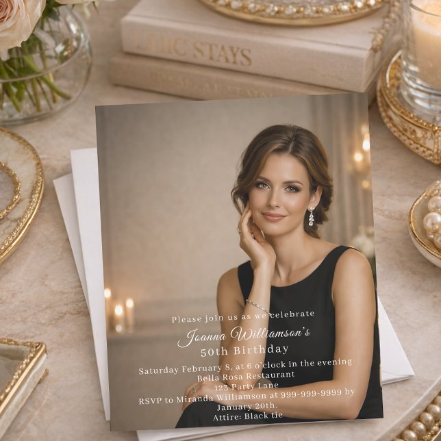 Photo milestone birthday invitation (Von Creator hochgeladen)