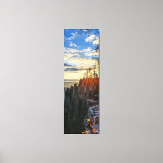 photo of a mountainous autumn forest, mountains, p leinwanddruck