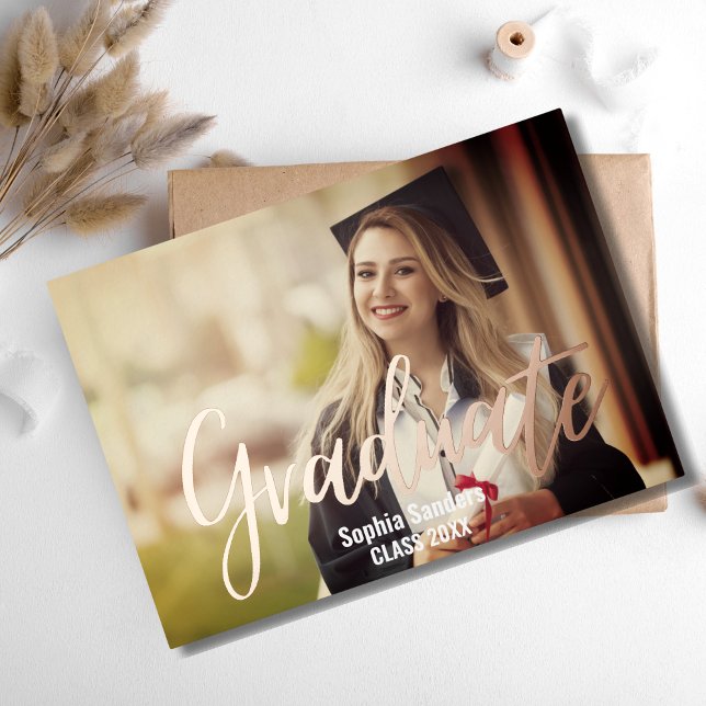 Photo of Graduation with Metallic relief Folieneinladung (Von Creator hochgeladen)