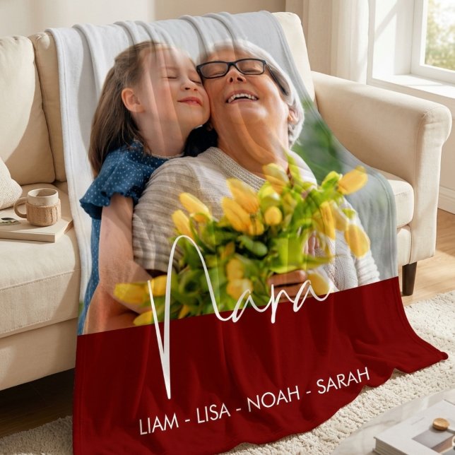 PHOTO Oma Großmutter Enkel Fleece-Decke Fleecedecke (Von Creator hochgeladen)