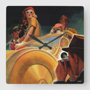 Photo Opportunity Quadratische Wanduhr