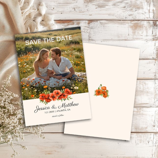 Photo Orange Poppies Wedding Script (Von Creator hochgeladen)
