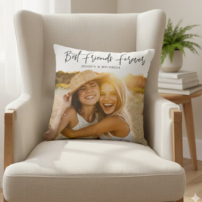 Photo Personalized Best Friends  Kissen (Von Creator hochgeladen)