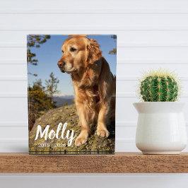 Photo Pet Memorial Plaque Dog Loss Keepsake Gift Fotoblock