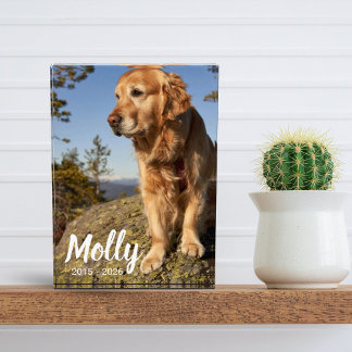 Photo Pet Memorial Plaque Dog Loss Keepsake Gift Fotoblock