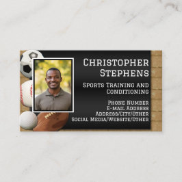 Photo QR Code Sports Personal Trainer Coach Visitenkarte