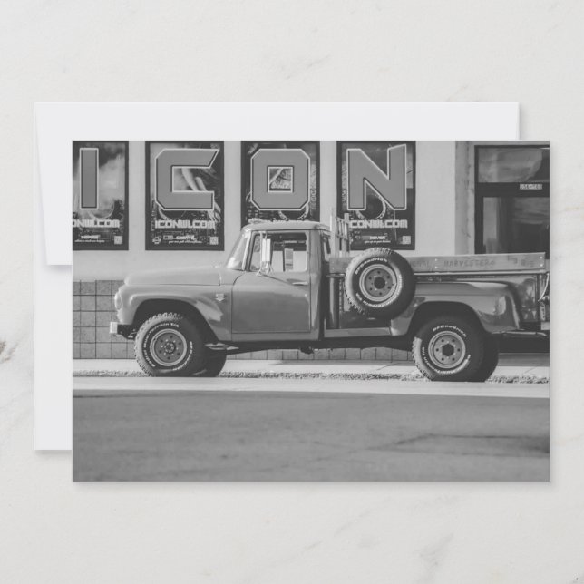 Photo Reprint American Pickup Truck Einladung (Vorderseite)