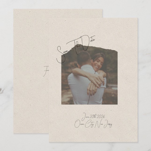 Photo Save The Date  Einladung (Vorne/Hinten)