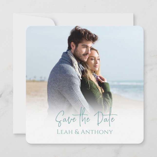 Photo Save the Date QR Code Beach Sand Dollar (Vorderseite)