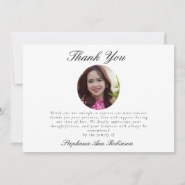 Photo Simple Modern Bereavement Funeral Dankeskarte