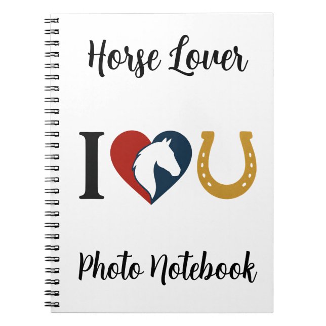 Photo Spiral Bound Notebook for Horse Lovers Notizblock (Vorderseite)