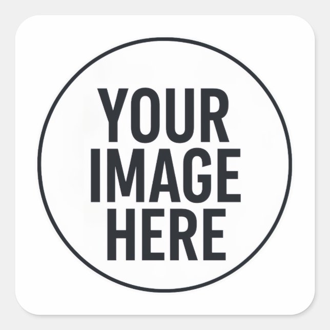 Photo Upload Sticker | Waterproof Square Lable (Vorderseite)