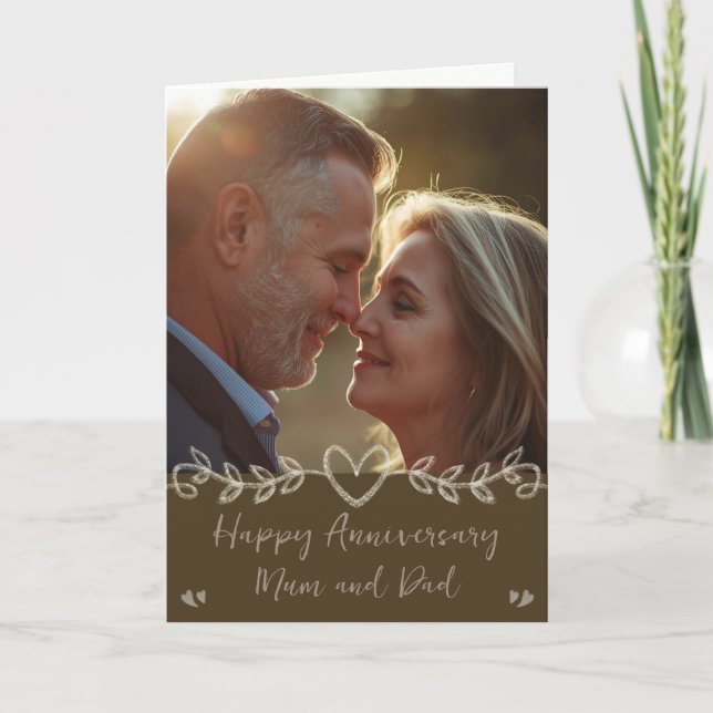 Photo Wedding Anniversary Card Karte (Vorderseite)