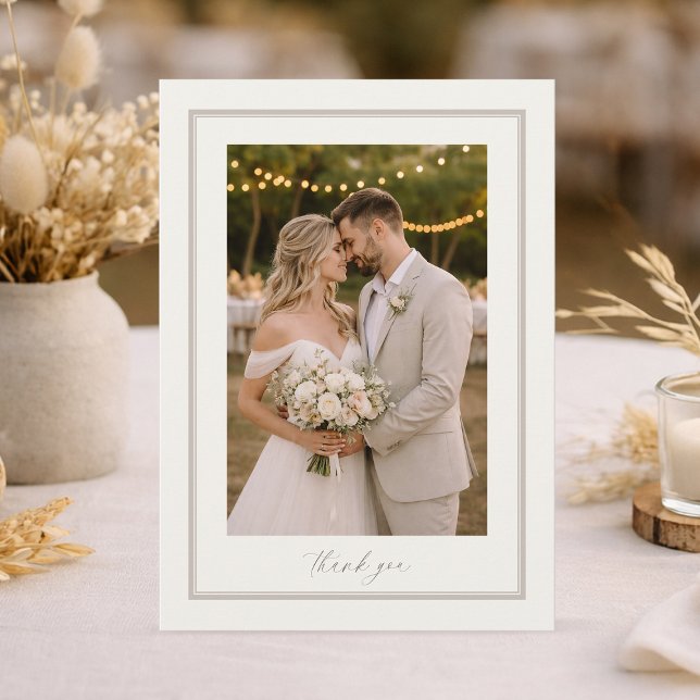 Photo Wedding Thank You Card, Double-Sided Einladung (Von Creator hochgeladen)