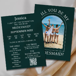 Photo Will You Be My Bridesmaid Proposal Card Einladung