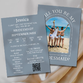 Photo Will You Be My Bridesmaid Proposal Card Einladung