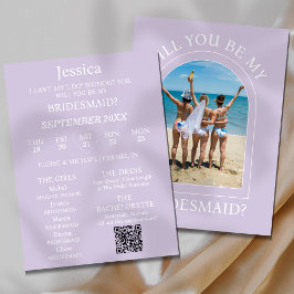 Photo Will You Be My Bridesmaid Proposal Card Einladung