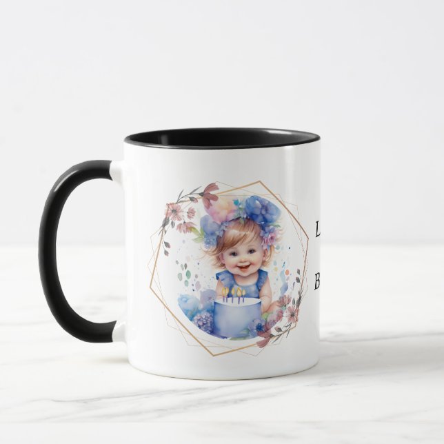 Photo with fine flower frame  tasse (Links)