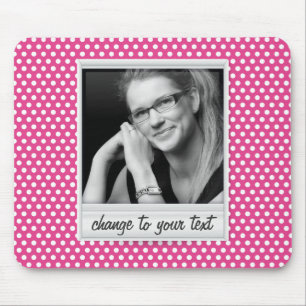 photoframe auf weißem u. rosa Punkt Mousepad