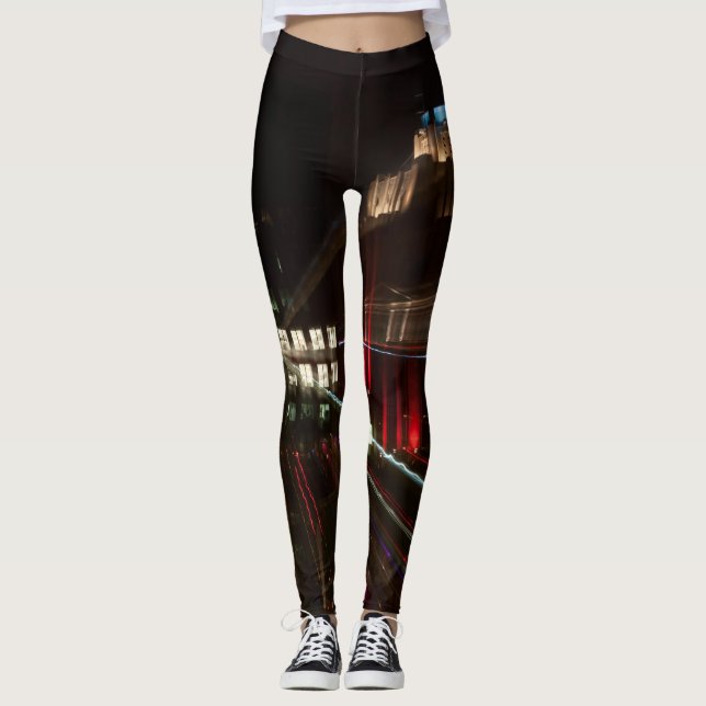 Photogamaschen abstrakt, Gebäude Leggings (Vorderseite)
