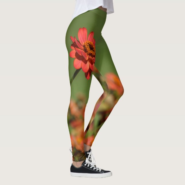 Photogamaschen eine rote Blume Leggings (Rechts)