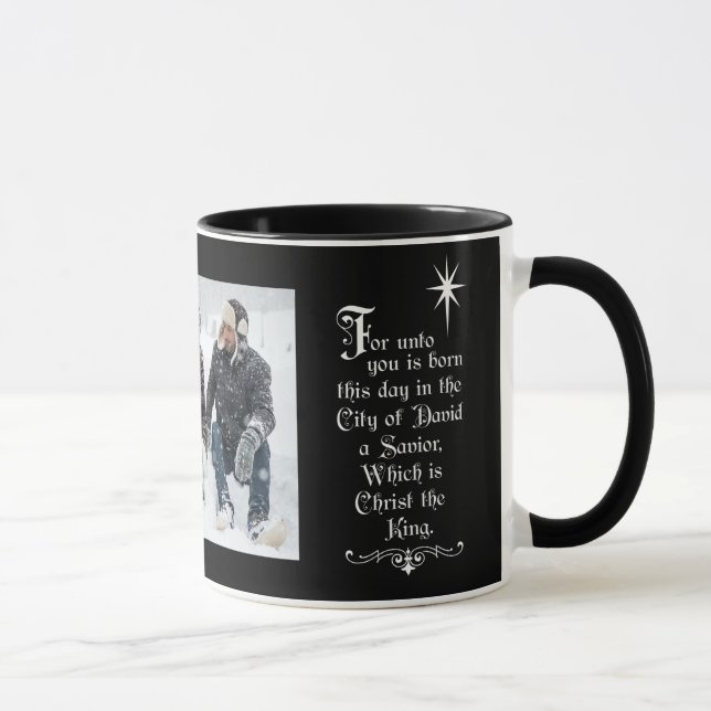 Photograph Christmas Bible Verse Luke 2:11 Tasse (Rechts)