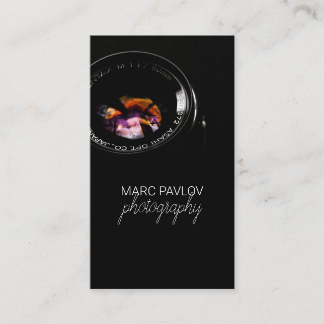 Photographer Business Card Visitenkarte (Vorderseite)